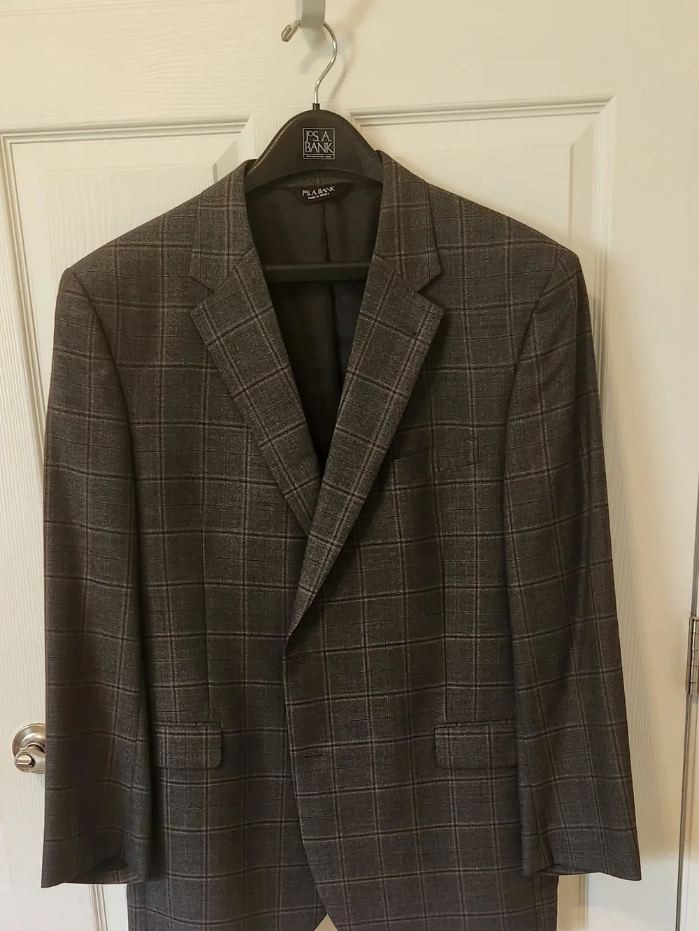 Men's Brown Glen Plaid Blazer - Classic Two-Button Jacket
